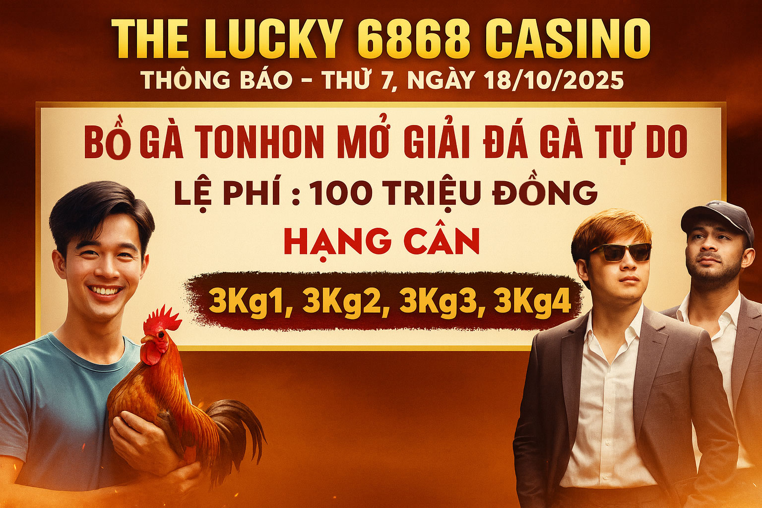 GIẢI ĐÁ GÀ TỰ DO – BÙNG NỔ TẠI BỔ GÀ TONHON